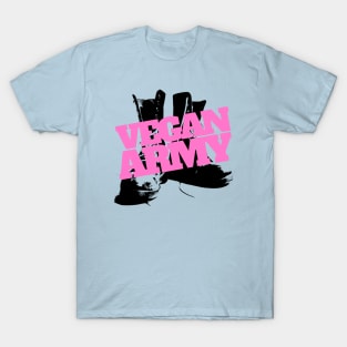 VEGAN ARMY BOOTS LOGO [PINK] T-Shirt